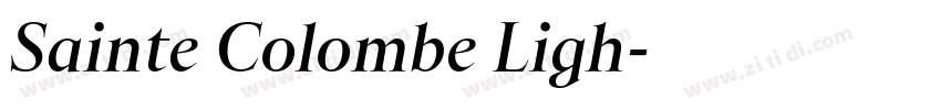 Sainte Colombe Ligh字体转换